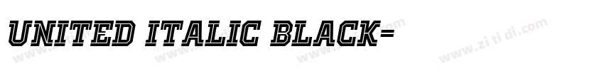 United Italic Black字体转换